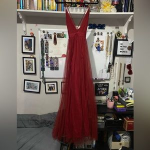 red formal dress